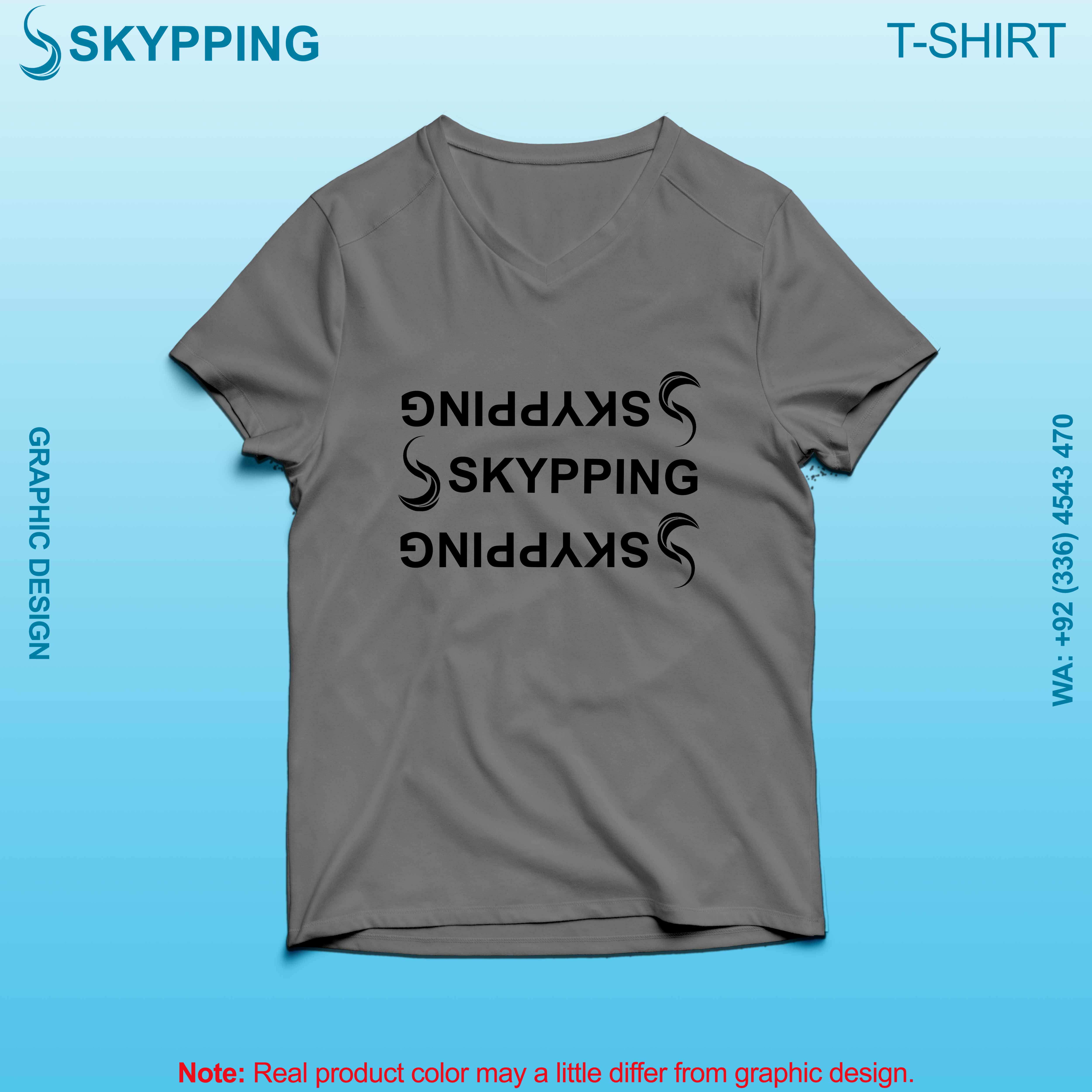 V-Neck Short set-in style sleeve long length t-shirt with shoulder panel for men